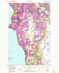 Des Moines Washington Historical topographic map, 1:24000 scale, 7.5 X 7.5 Minute, Year 1949
