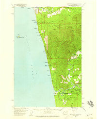Destruction Island Washington Historical topographic map, 1:62500 scale, 15 X 15 Minute, Year 1956