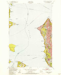 Duwamish Head Washington Historical topographic map, 1:24000 scale, 7.5 X 7.5 Minute, Year 1949