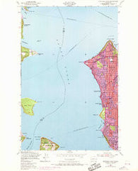 Duwamish Head Washington Historical topographic map, 1:24000 scale, 7.5 X 7.5 Minute, Year 1949