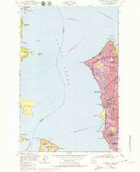 Duwamish Head Washington Historical topographic map, 1:24000 scale, 7.5 X 7.5 Minute, Year 1968