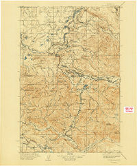 Eatonville Washington Historical topographic map, 1:125000 scale, 30 X 30 Minute, Year 1937
