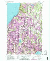 Edmonds East Washington Historical topographic map, 1:24000 scale, 7.5 X 7.5 Minute, Year 1953