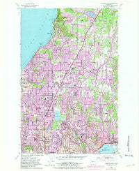 Edmonds East Washington Historical topographic map, 1:24000 scale, 7.5 X 7.5 Minute, Year 1953
