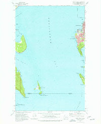 Eliza Island Washington Historical topographic map, 1:24000 scale, 7.5 X 7.5 Minute, Year 1977