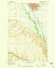 Ellensburg South Washington Historical topographic map, 1:24000 scale, 7.5 X 7.5 Minute, Year 1958