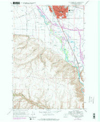 Ellensburg South Washington Historical topographic map, 1:24000 scale, 7.5 X 7.5 Minute, Year 1958