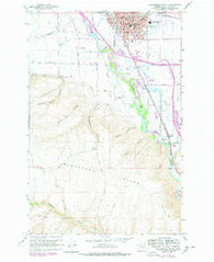 Ellensburg South Washington Historical topographic map, 1:24000 scale, 7.5 X 7.5 Minute, Year 1958
