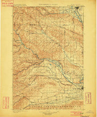 Ellensburg Washington Historical topographic map, 1:125000 scale, 30 X 30 Minute, Year 1901
