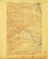 Ellensburg Washington Historical topographic map, 1:125000 scale, 30 X 30 Minute, Year 1901