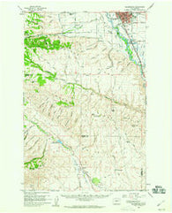 Ellensburg Washington Historical topographic map, 1:62500 scale, 15 X 15 Minute, Year 1958