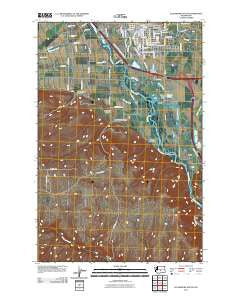 Ellensburg South Washington Historical topographic map, 1:24000 scale, 7.5 X 7.5 Minute, Year 2011
