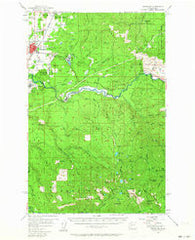Enumclaw Washington Historical topographic map, 1:62500 scale, 15 X 15 Minute, Year 1956