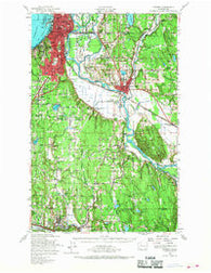 Everett Washington Historical topographic map, 1:62500 scale, 15 X 15 Minute, Year 1953