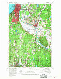 Everett Washington Historical topographic map, 1:62500 scale, 15 X 15 Minute, Year 1953