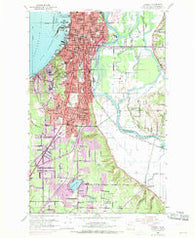 Everett Washington Historical topographic map, 1:24000 scale, 7.5 X 7.5 Minute, Year 1953