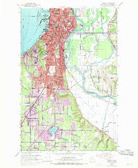 Everett Washington Historical topographic map, 1:24000 scale, 7.5 X 7.5 Minute, Year 1953