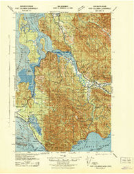 Fort Columbia Washington Historical topographic map, 1:62500 scale, 15 X 15 Minute, Year 1943