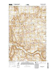 Foster Coulee Washington Current topographic map, 1:24000 scale, 7.5 X 7.5 Minute, Year 2014