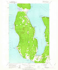 Freeland Washington Historical topographic map, 1:24000 scale, 7.5 X 7.5 Minute, Year 1953