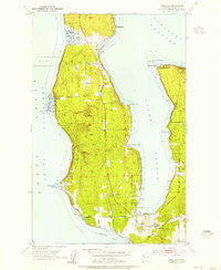 Freeland Washington Historical topographic map, 1:24000 scale, 7.5 X 7.5 Minute, Year 1953