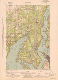 Gig Harbor Washington Historical topographic map, 1:62500 scale, 15 X 15 Minute, Year 1943