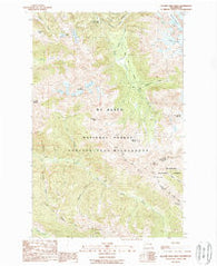 Glacier Peak West Washington Historical topographic map, 1:24000 scale, 7.5 X 7.5 Minute, Year 1988