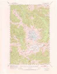 Glacier Peak Washington Historical topographic map, 1:62500 scale, 15 X 15 Minute, Year 1950