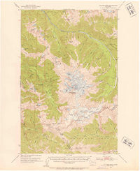 Glacier Peak Washington Historical topographic map, 1:62500 scale, 15 X 15 Minute, Year 1950