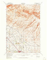 Grandview Washington Historical topographic map, 1:62500 scale, 15 X 15 Minute, Year 1950