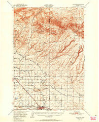 Grandview Washington Historical topographic map, 1:62500 scale, 15 X 15 Minute, Year 1951