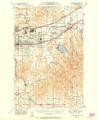 Greenacres Washington Historical topographic map, 1:62500 scale, 15 X 15 Minute, Year 1951