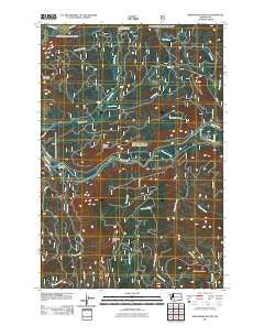 Greenhorn Buttes Washington Historical topographic map, 1:24000 scale, 7.5 X 7.5 Minute, Year 2011