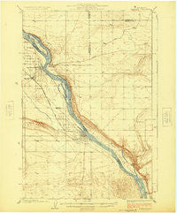 Hanford Washington Historical topographic map, 1:62500 scale, 15 X 15 Minute, Year 1924