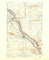 Hanford Washington Historical topographic map, 1:62500 scale, 15 X 15 Minute, Year 1924