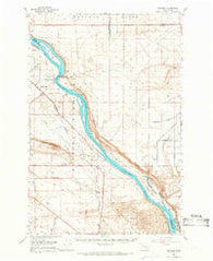 Hanford Washington Historical topographic map, 1:62500 scale, 15 X 15 Minute, Year 1965