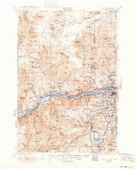 Hood River Oregon Historical topographic map, 1:125000 scale, 30 X 30 Minute, Year 1929