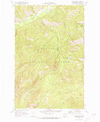 Hoodoo Peak Washington Historical topographic map, 1:24000 scale, 7.5 X 7.5 Minute, Year 1969