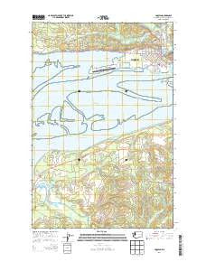 Hoquiam Washington Current topographic map, 1:24000 scale, 7.5 X 7.5 Minute, Year 2014