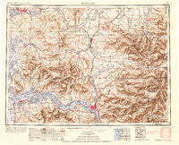 Hoquiam Washington Historical topographic map, 1:250000 scale, 1 X 2 Degree, Year 1953