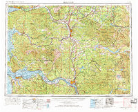 Hoquiam Washington Historical topographic map, 1:250000 scale, 1 X 2 Degree, Year 1958