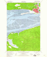 Hoquiam Washington Historical topographic map, 1:24000 scale, 7.5 X 7.5 Minute, Year 1957