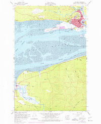 Hoquiam Washington Historical topographic map, 1:24000 scale, 7.5 X 7.5 Minute, Year 1957