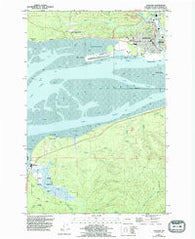 Hoquiam Washington Historical topographic map, 1:24000 scale, 7.5 X 7.5 Minute, Year 1957