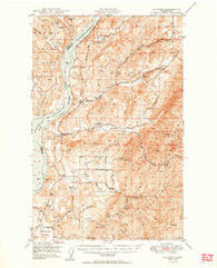 Hunters Washington Historical topographic map, 1:62500 scale, 15 X 15 Minute, Year 1950