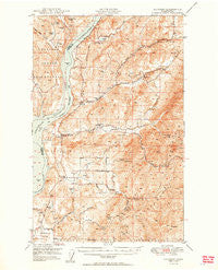 Hunters Washington Historical topographic map, 1:62500 scale, 15 X 15 Minute, Year 1950