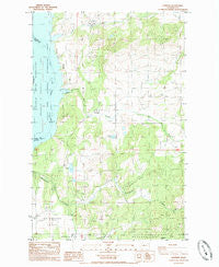 Hunters Washington Historical topographic map, 1:24000 scale, 7.5 X 7.5 Minute, Year 1985