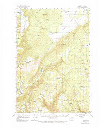 Husum Washington Historical topographic map, 1:62500 scale, 15 X 15 Minute, Year 1957
