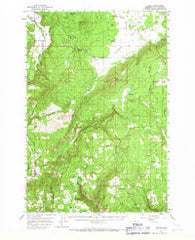 Husum Washington Historical topographic map, 1:62500 scale, 15 X 15 Minute, Year 1957