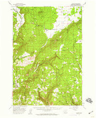 Husum Washington Historical topographic map, 1:62500 scale, 15 X 15 Minute, Year 1957